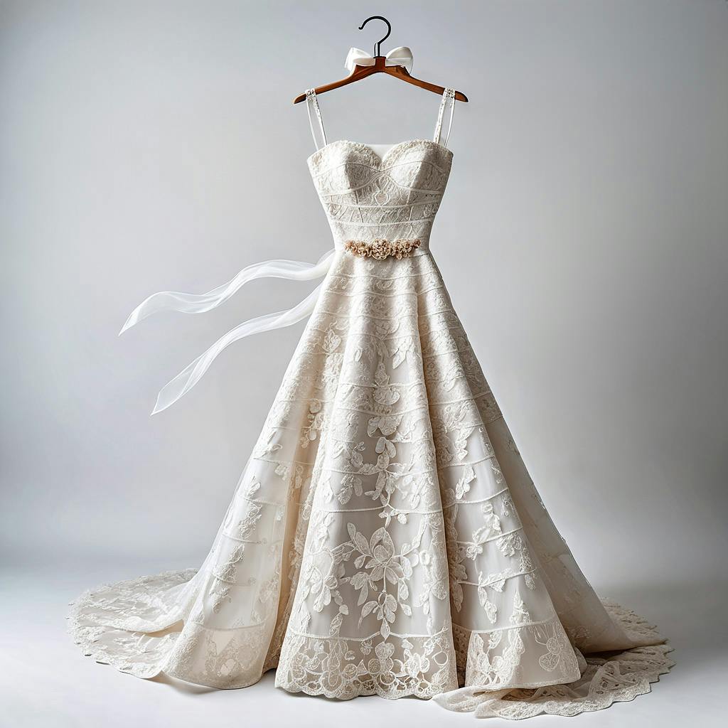 AI generated white wedding dress