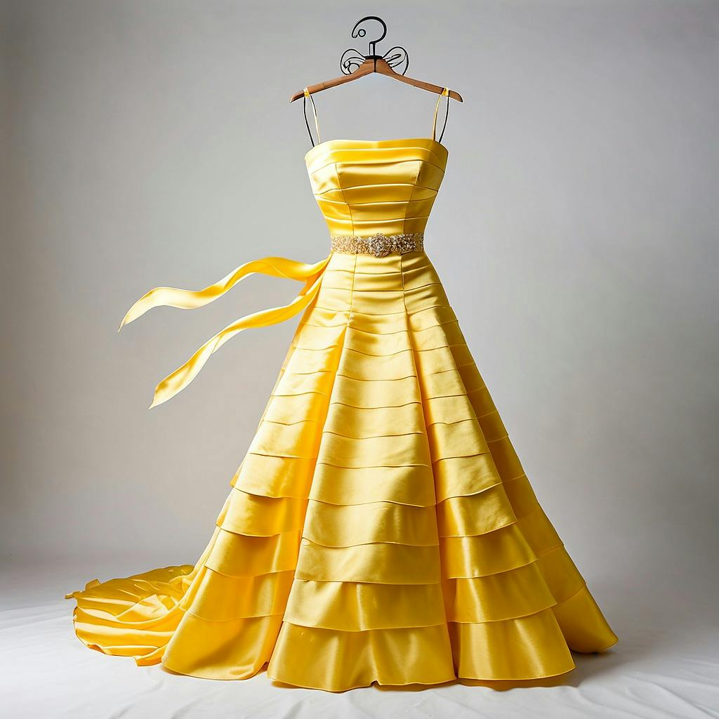 AI generated yellow dress
