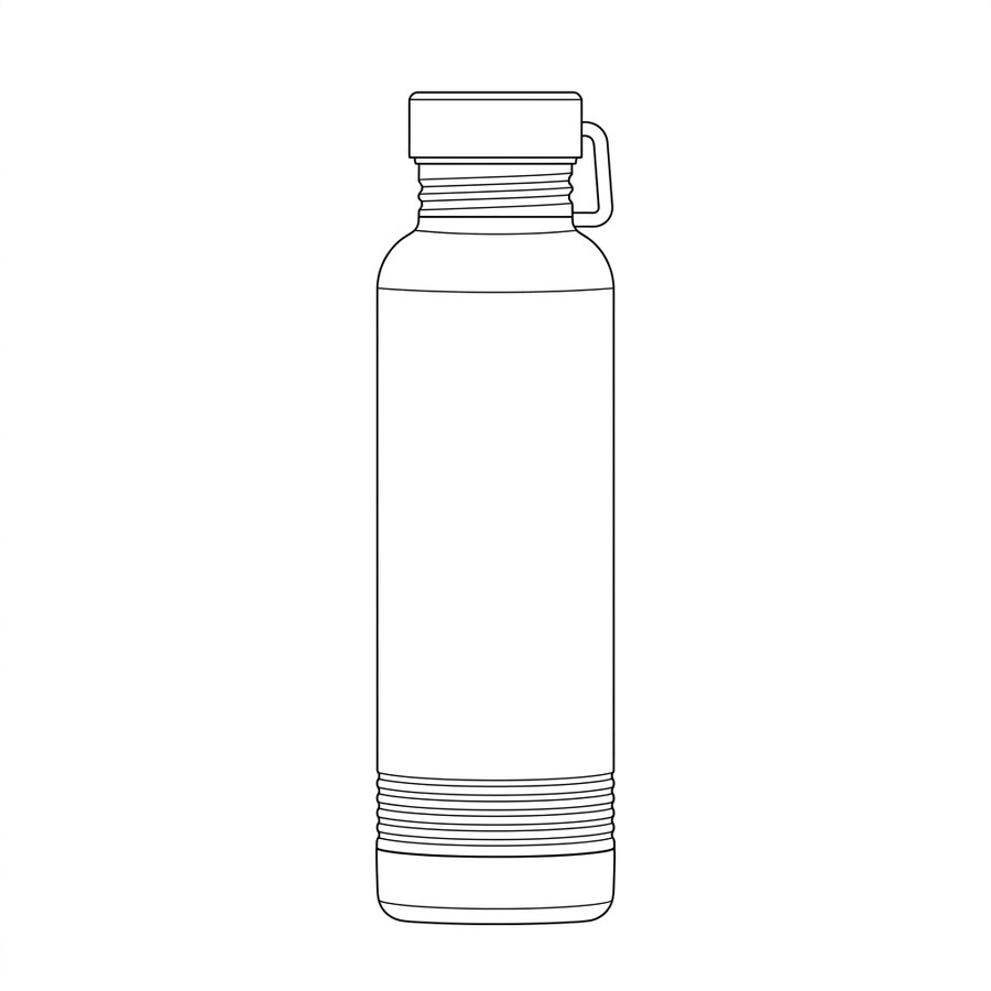 Traced SVG of a water bottle