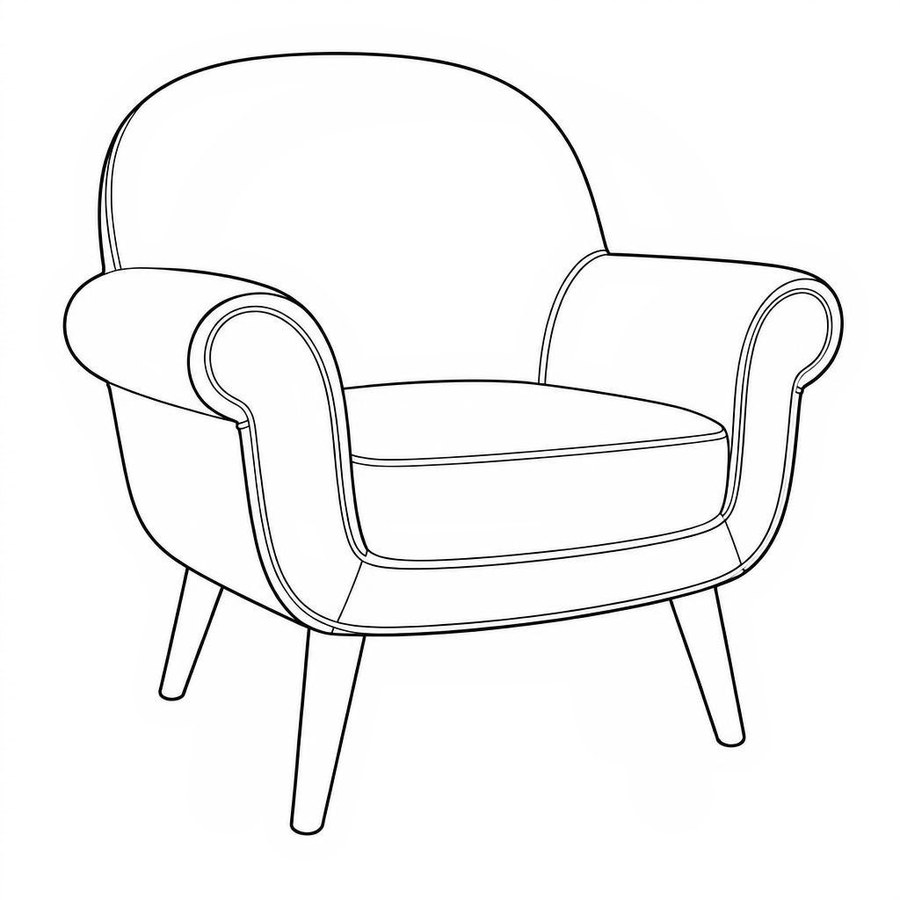 Traced SVG of an upholstered armchair